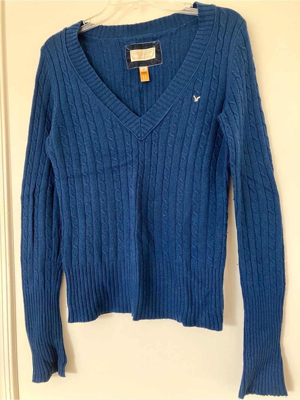 American Eagle Outfitters Cable Knit V-Neck Sweater